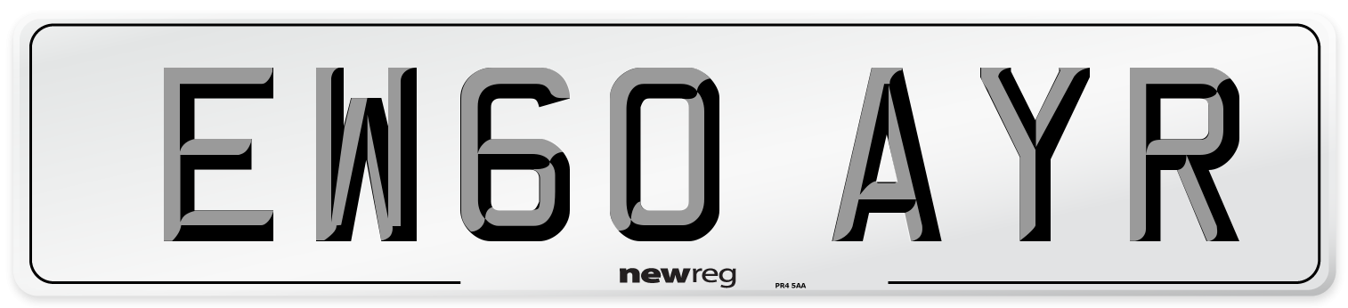 EW60 AYR Number Plate from New Reg